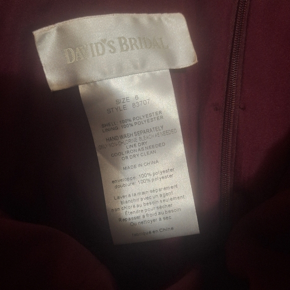 David's Bridal Purple Strapless Prom Dress - Picture 3 of 4